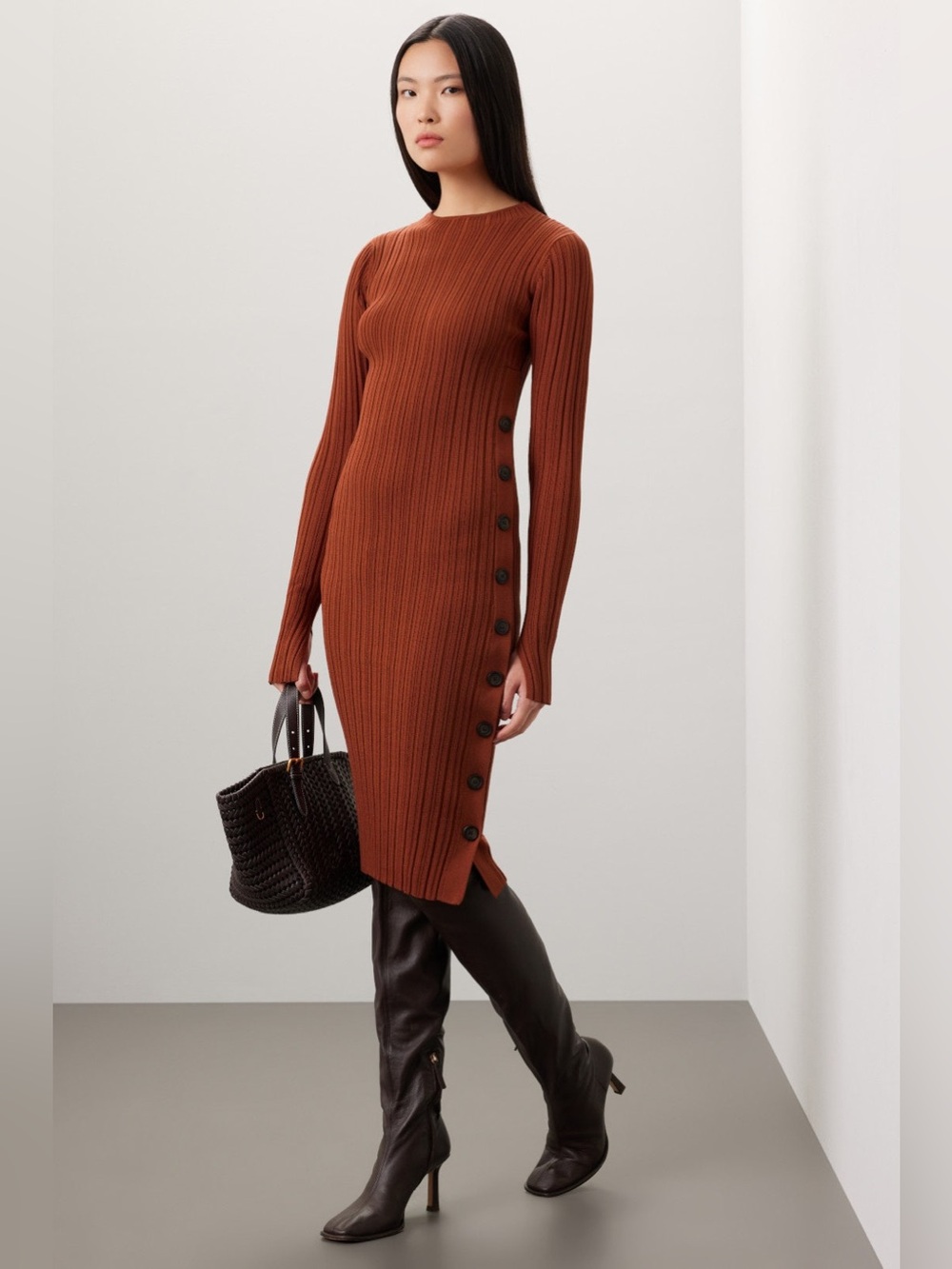 Adam Lippes × RTR Side Button Midi Dress